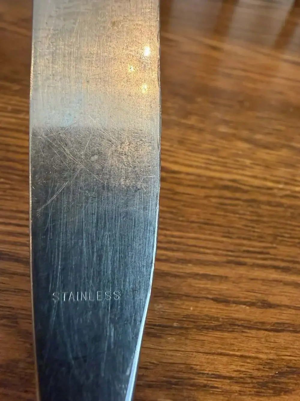 Vintage Stainless Steel Dinner Knives Set of 2